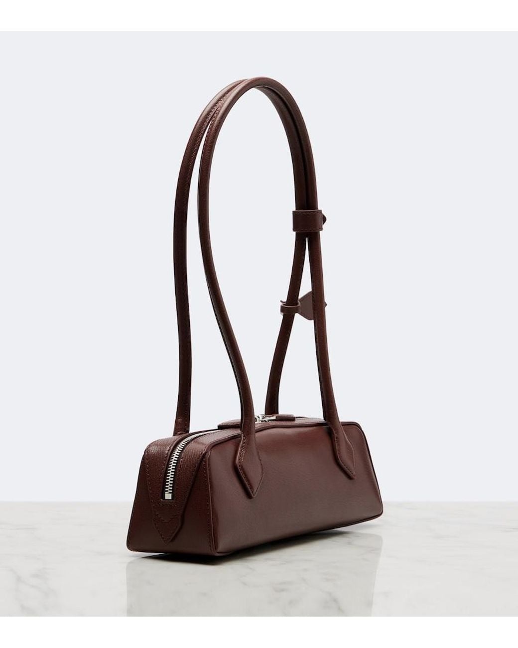 Alaïa Brown Le Teckel Small Leather Shoulder Bag