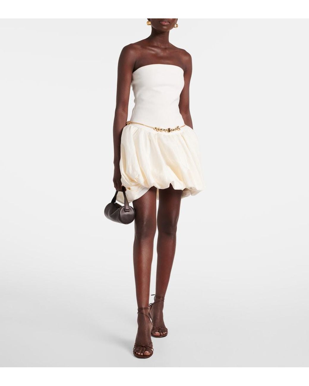 Jonathan Simkhai White Pollie Linen And Rayon-Blend Minidress