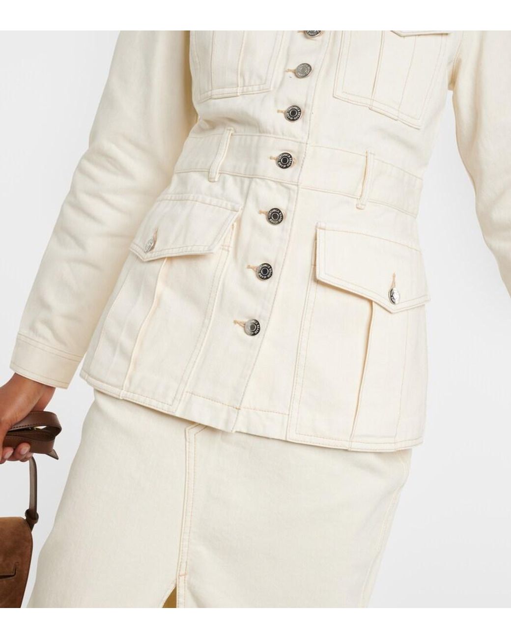 Veronica Beard Natural Tika Denim Jacket