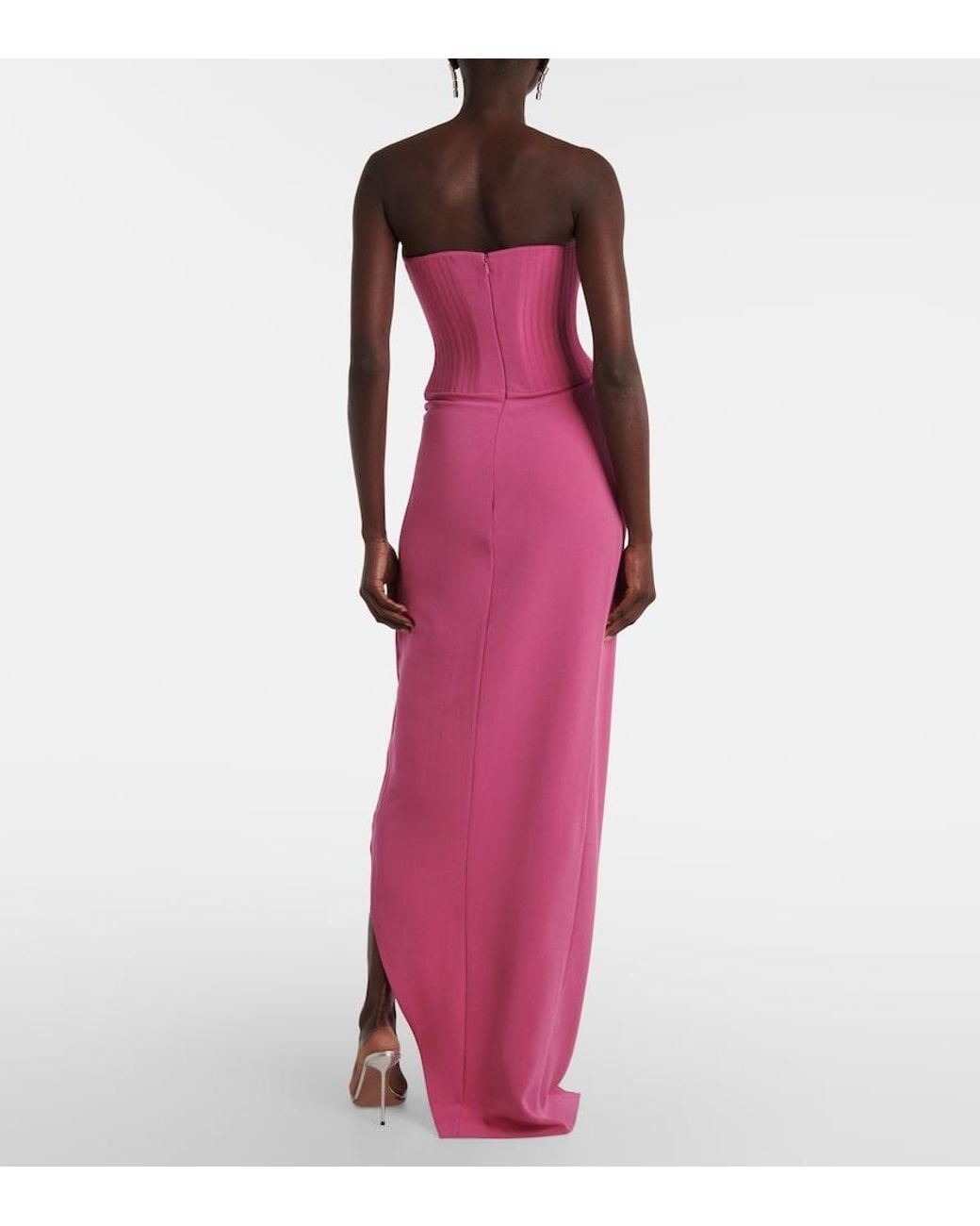 Alex Perry Pink Robe Aus Crepe