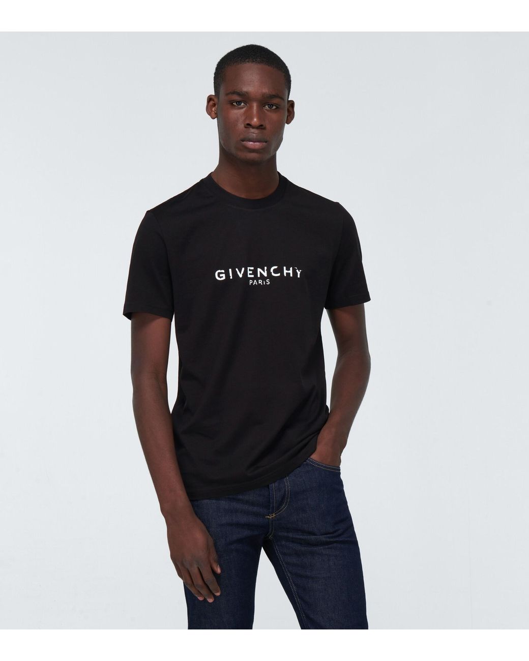 Givenchy Short-sleeved Logo T-shirt in Black for Men | Lyst
