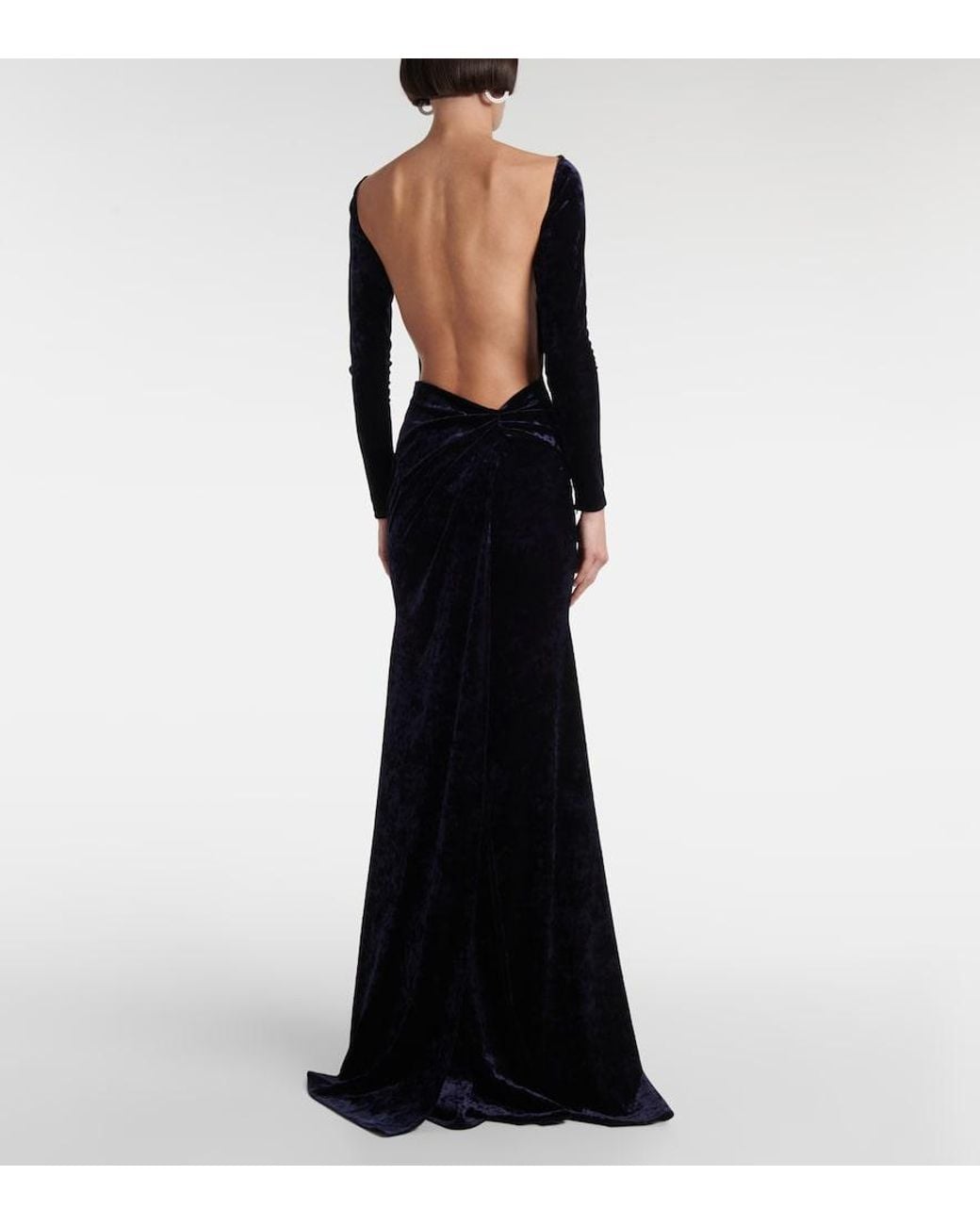 Alex Perry Blue Velvet Gown