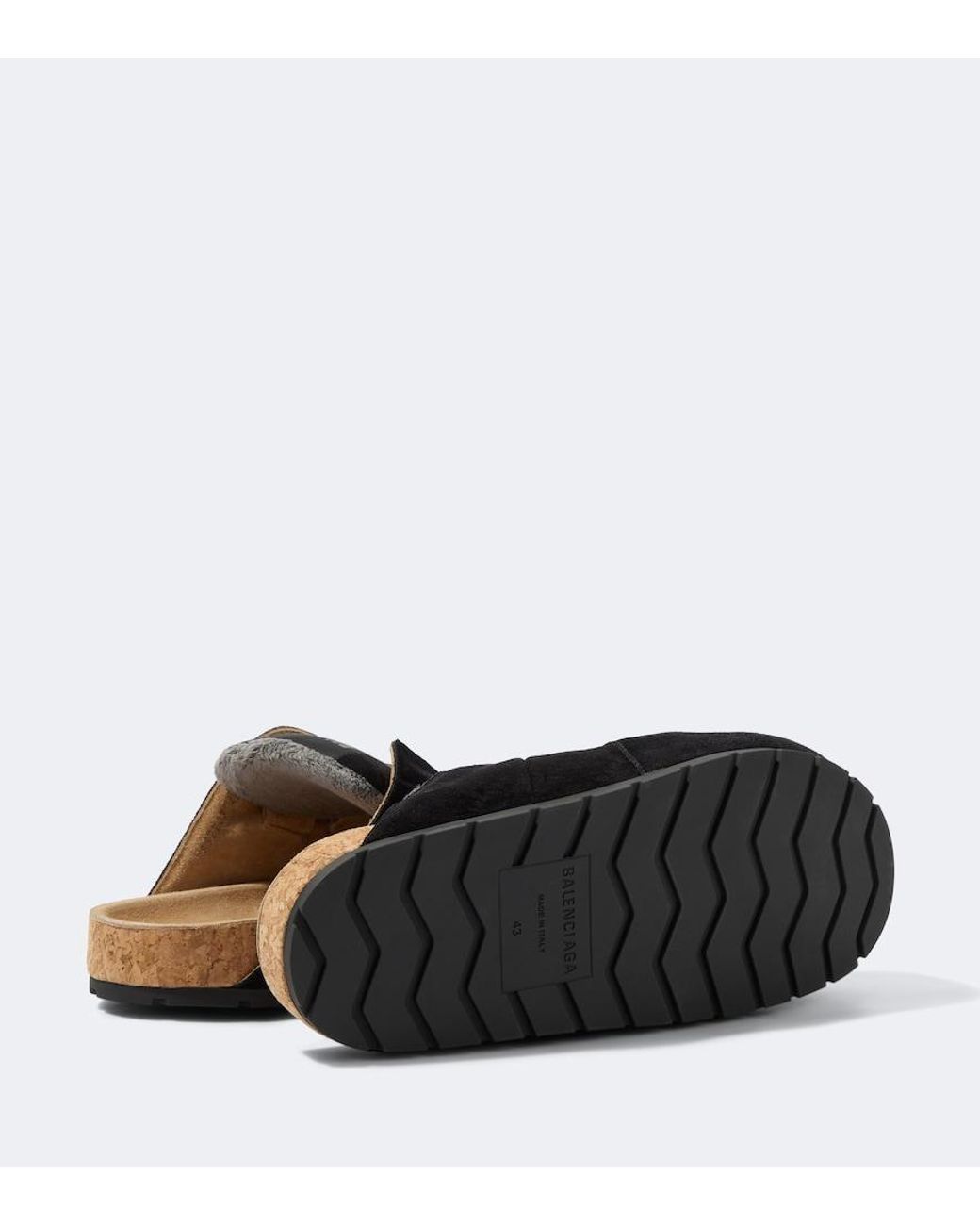 Balenciaga Black Dumbo Suede Slides for men