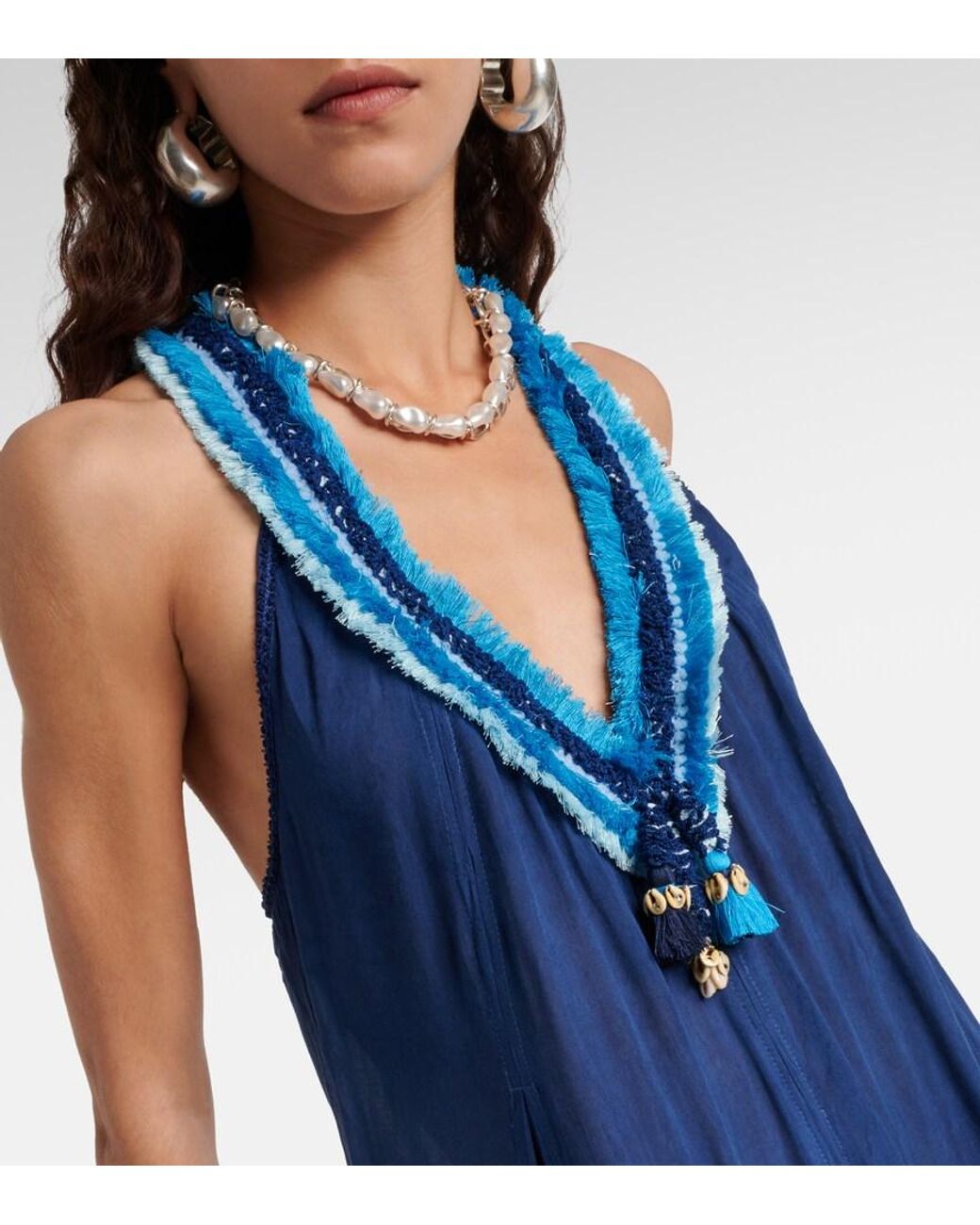 Poupette Blue Nava Floral Maxi Dress