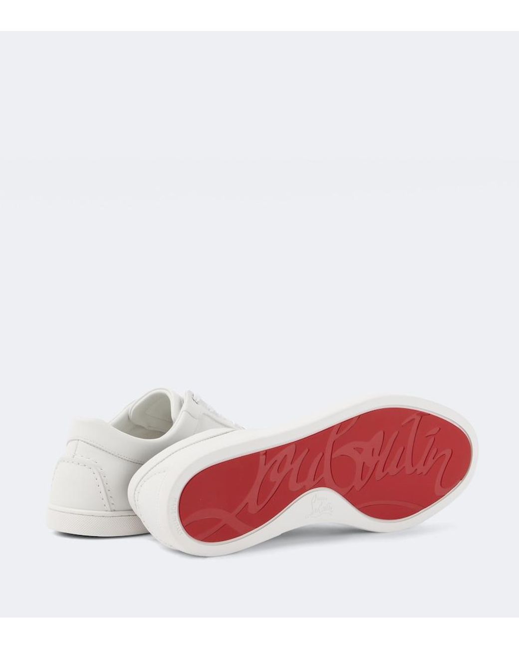 Christian Louboutin White Apos;S Chambelisneak Leather Low-Top Sneakers for men