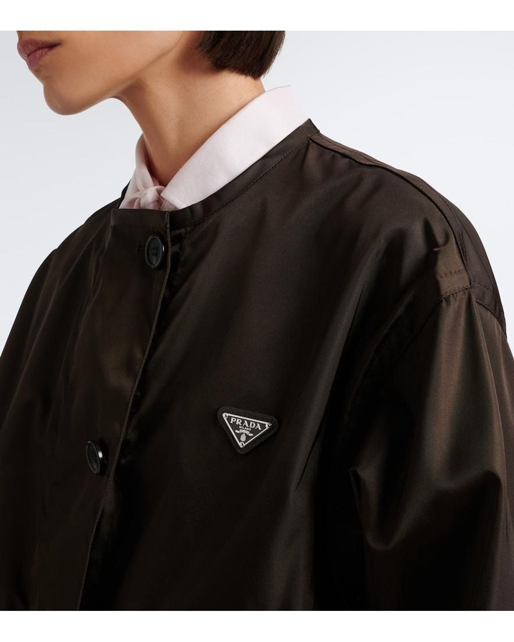 Prada Black Re-Nylon Cropped Jacket