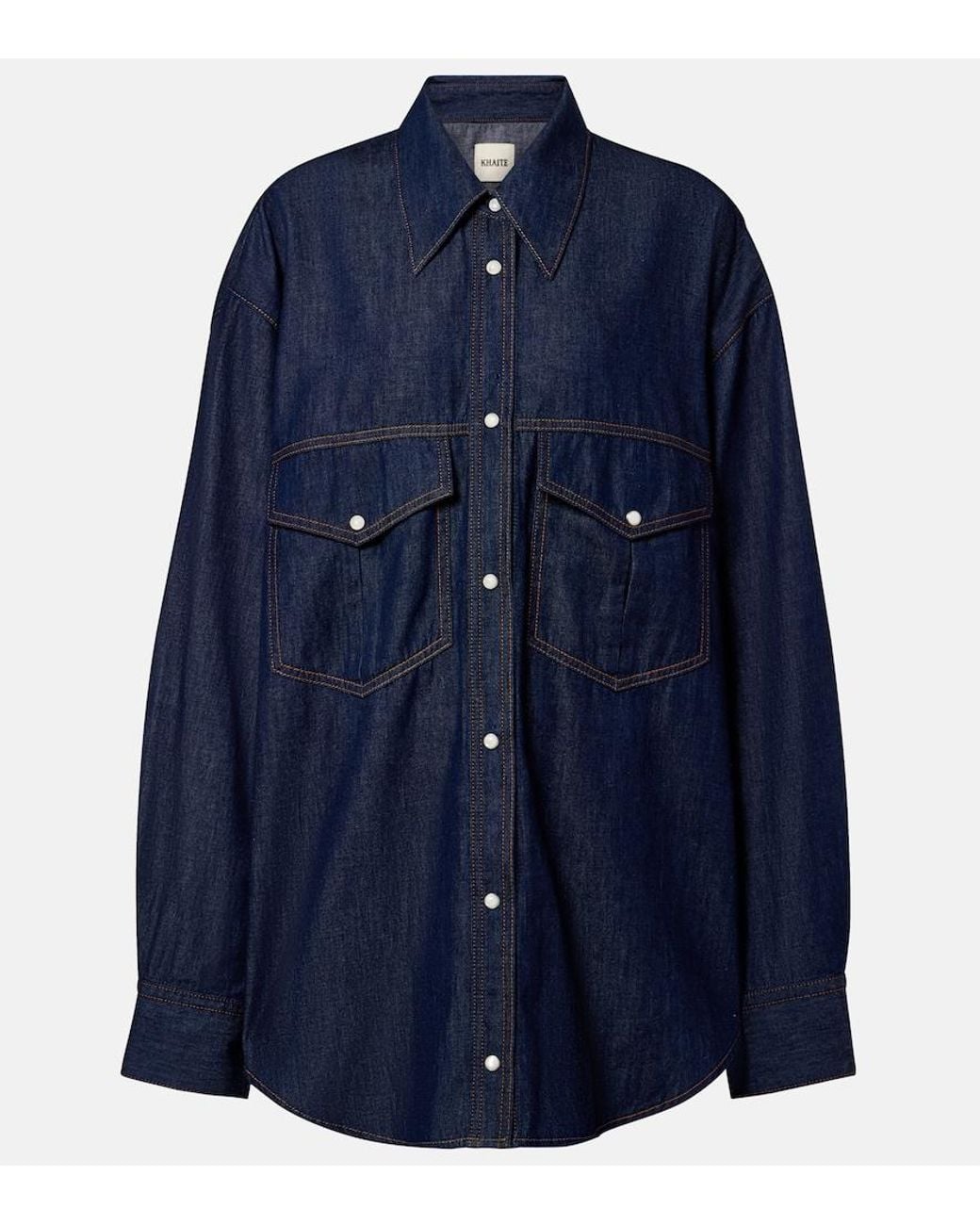 Khaite Blue Chemise Christensen En Denim Shirt