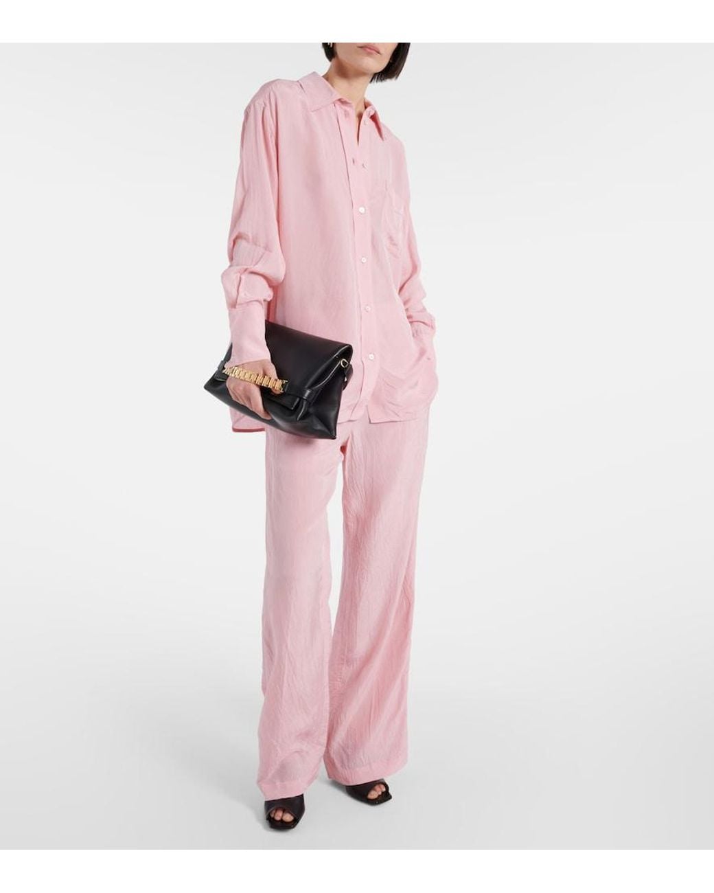 Victoria Beckham Pink Oversized Shirt