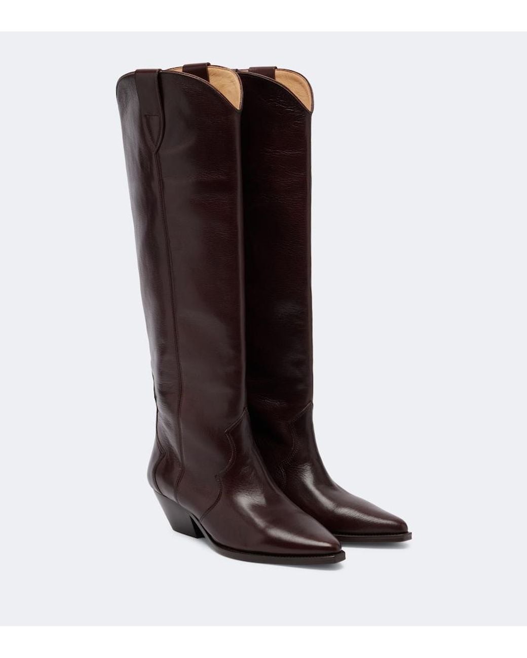 Isabel Marant Brown Denvee Leather Cowboy Boots