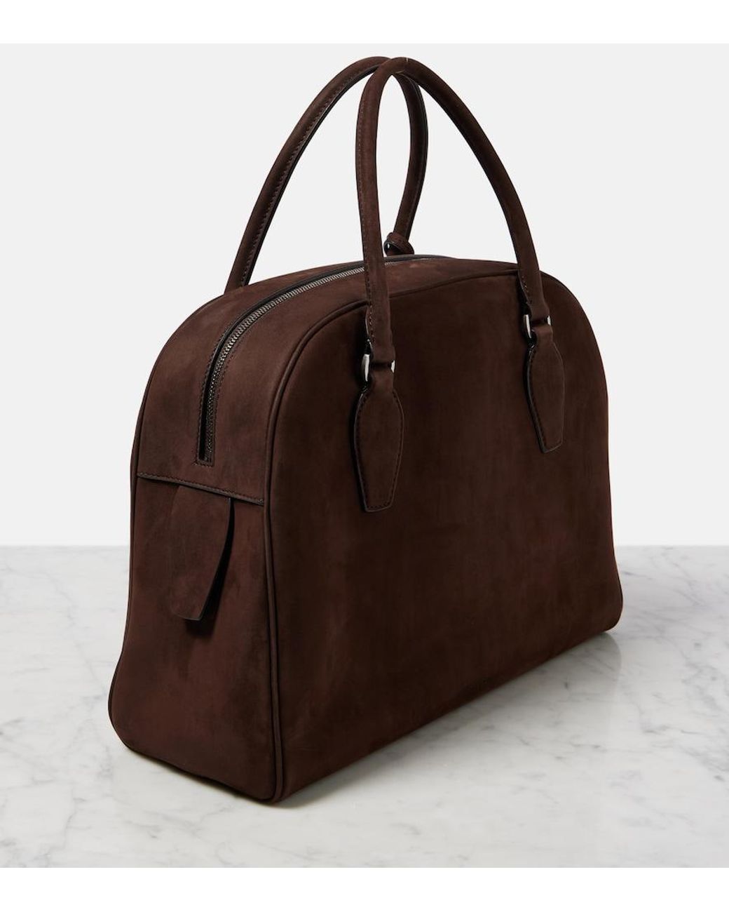 The Row Brown India 12.00 Suede Tote Bag