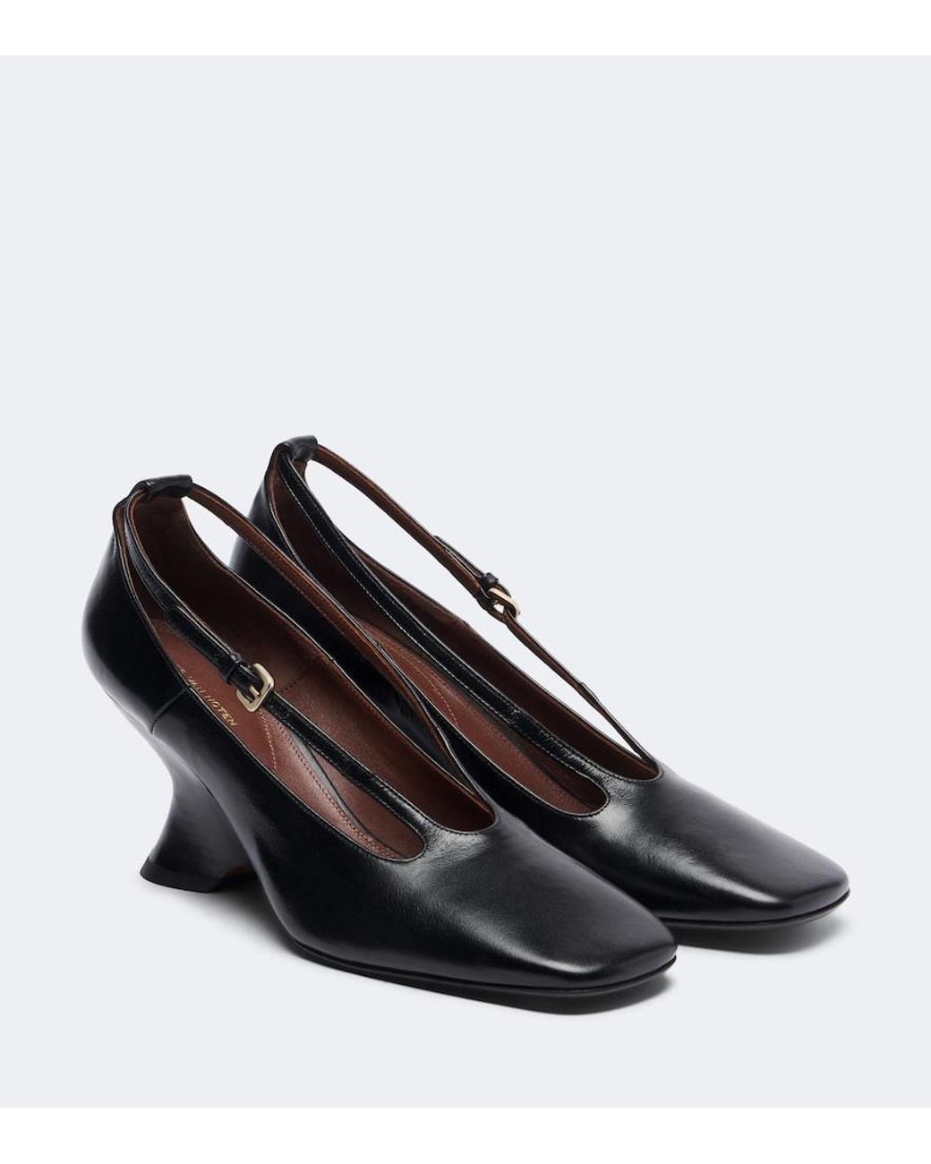 Dries Van Noten Black Leather Pumps