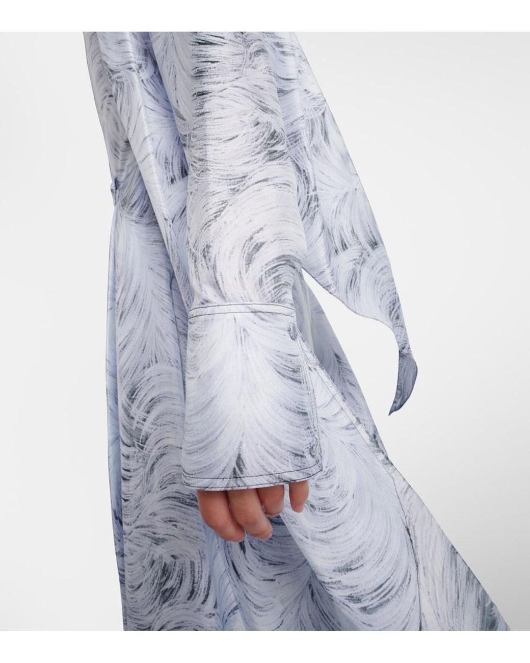 Stella McCartney Blue Printed Silk Maxi Dress