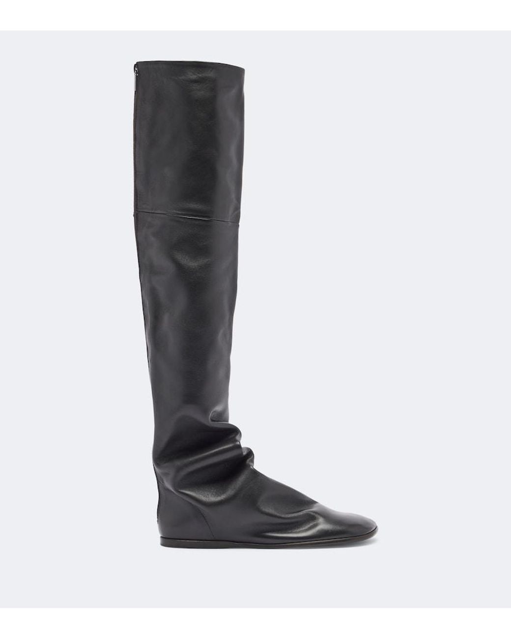 Lemaire Black Glove Leather Knee-High Boots