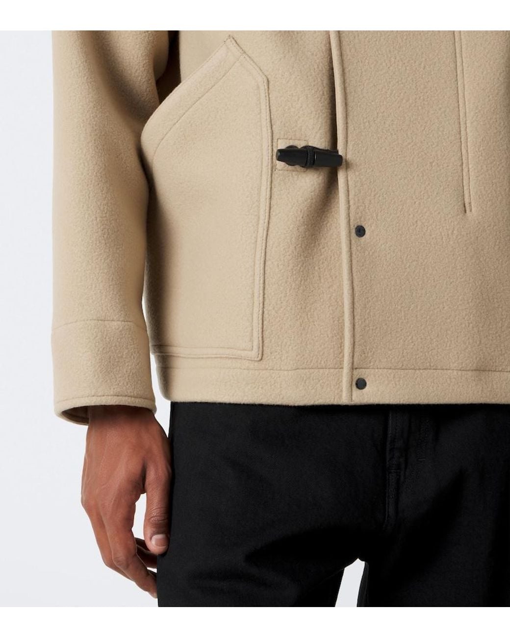 Stone Island Natural Heavy Melton Wool And Cashmere Parka for men