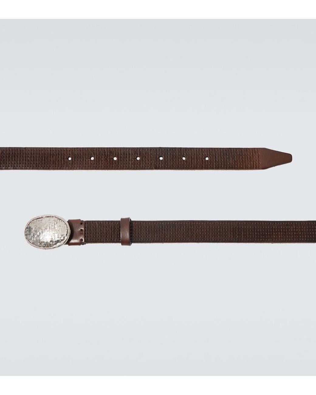 Brunello Cucinelli Multicolor Leather Belt for men