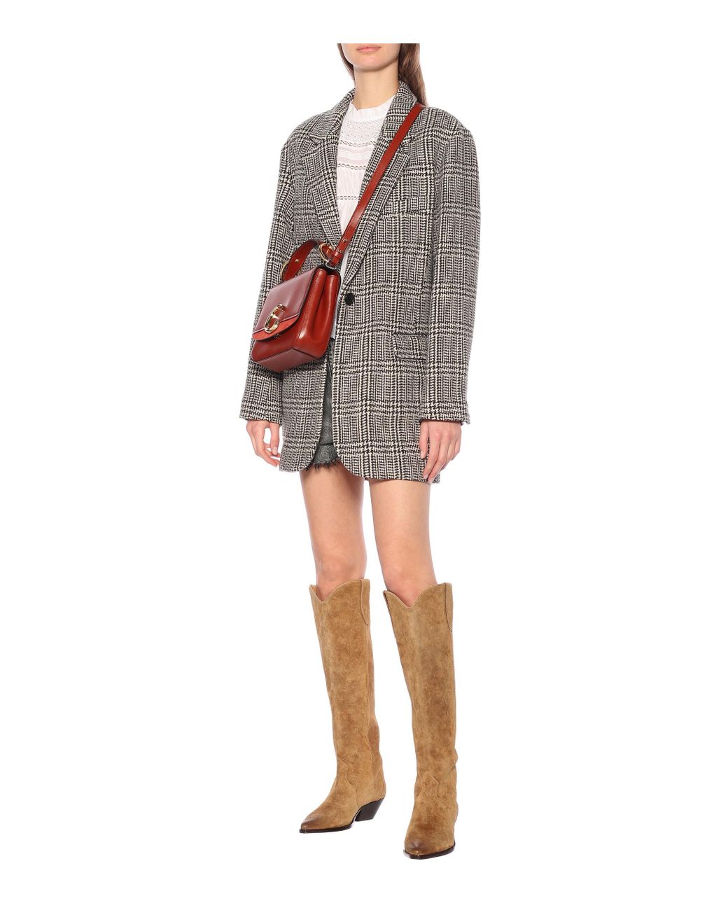 Isabel Marant Denvee Suede Boots in Natural | Lyst