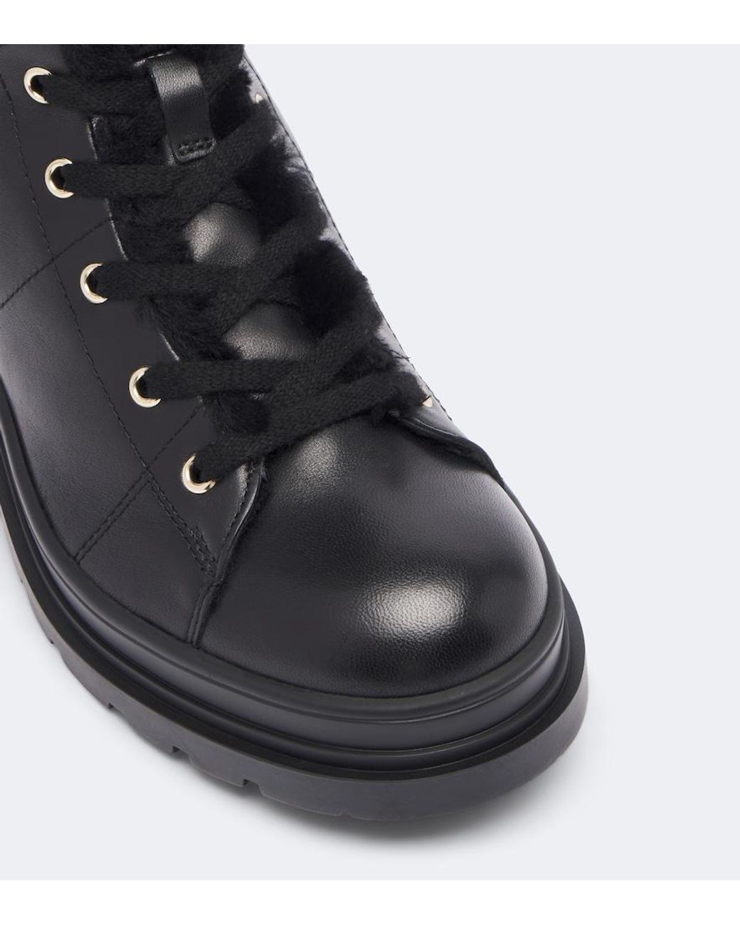Bogner Black St Moritz S 14 B Leather Lace-Up Boots
