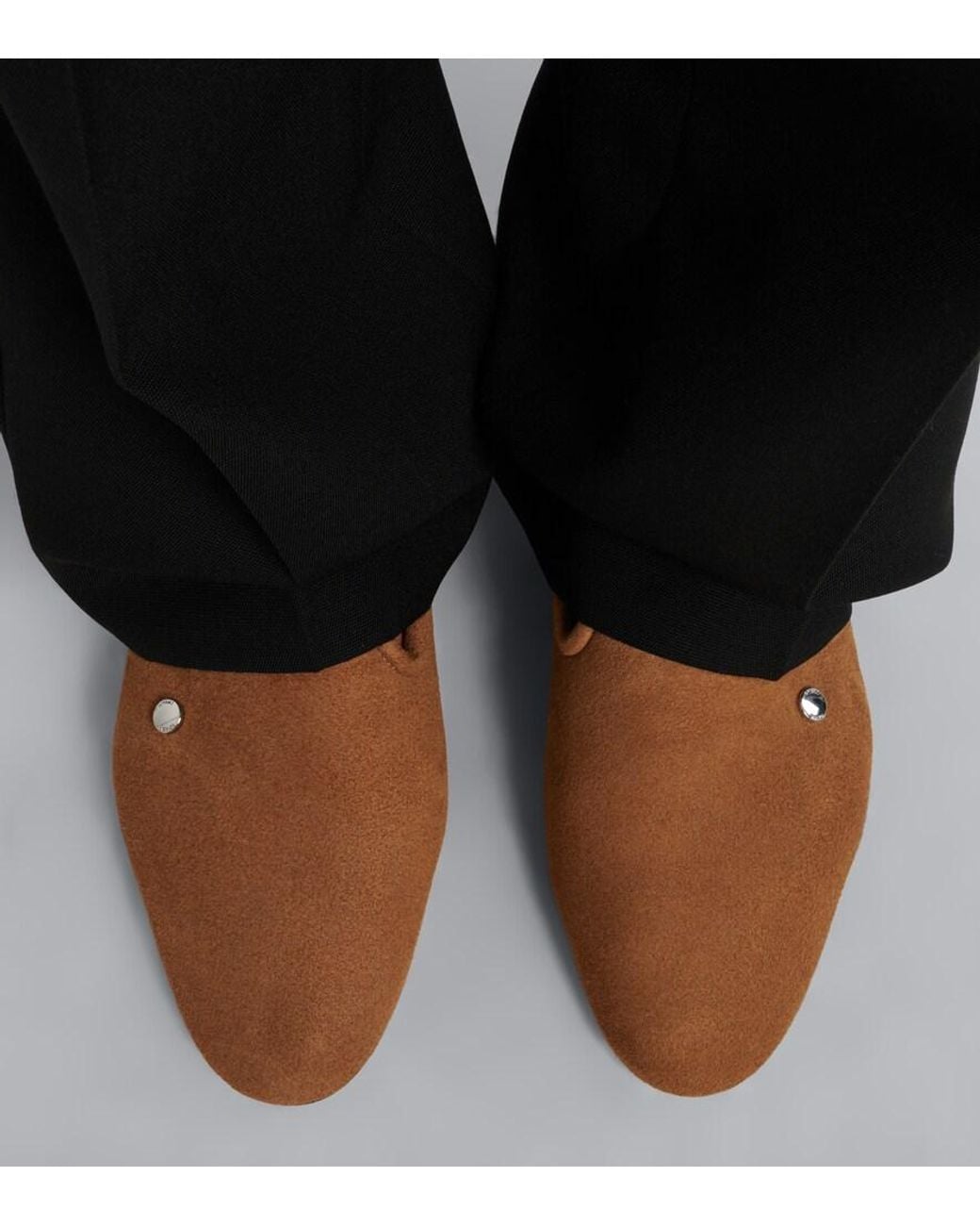 Totême  Brown Shearling-Lined Suede Loafers
