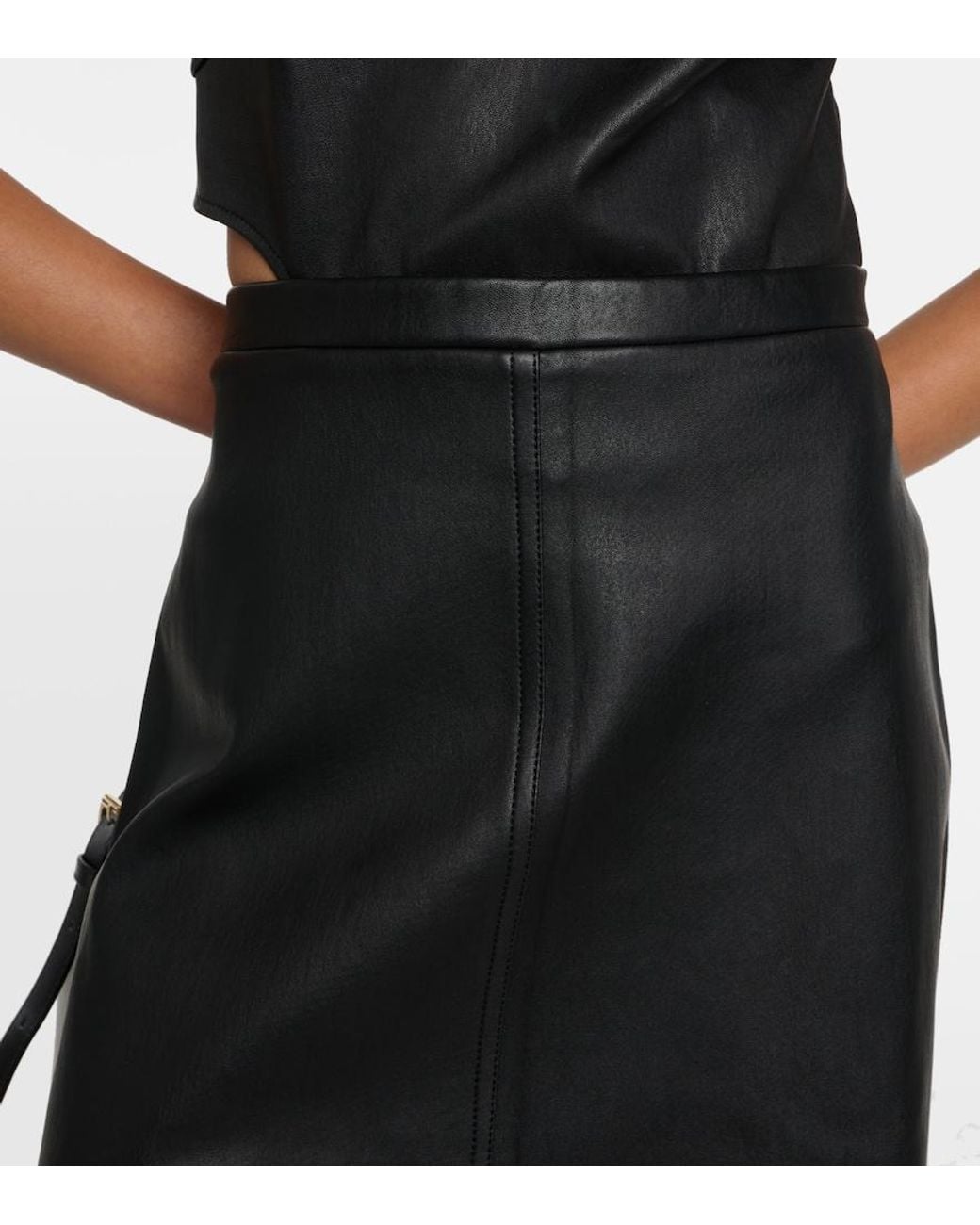 Stouls Black Lucie Leather Skirt