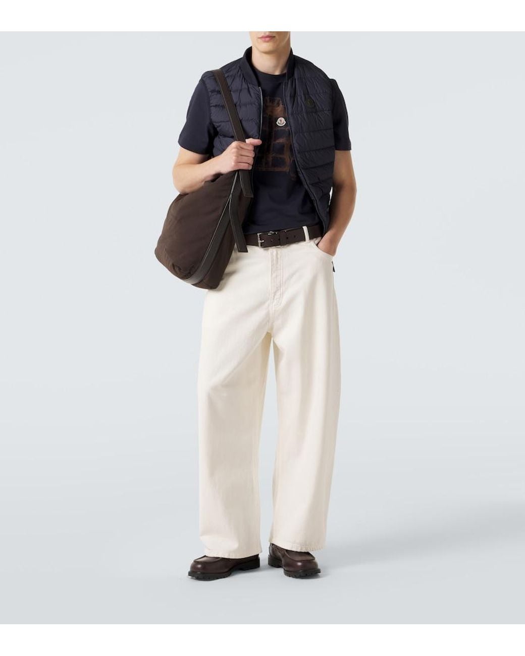 Moncler Blue Froissel Quilted Down Vest for men