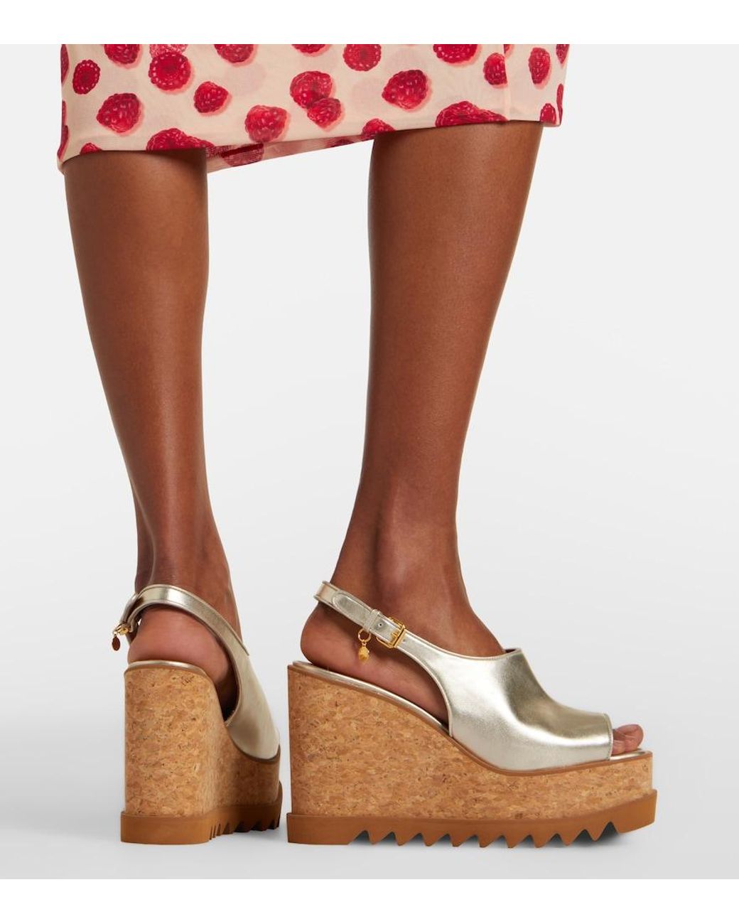 Stella McCartney Brown Sneak-Elyse Slingback Sandals
