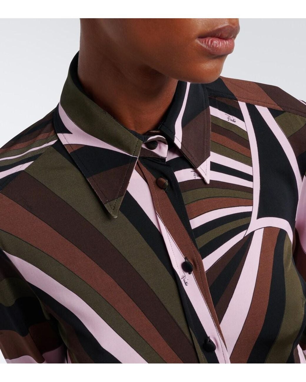 Emilio Pucci Black Iride Jersey Shirt