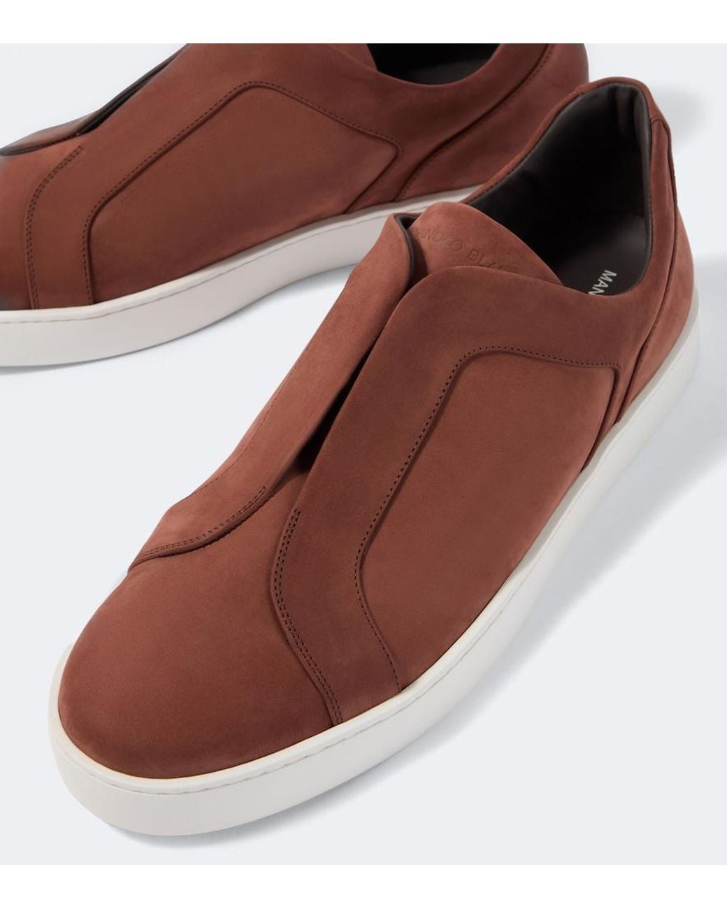 Manolo Blahnik Brown Agilio Suede Sneakers for men