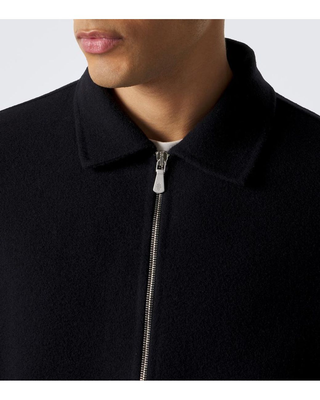 Eleventy Black Wool Bomber Jacket for men