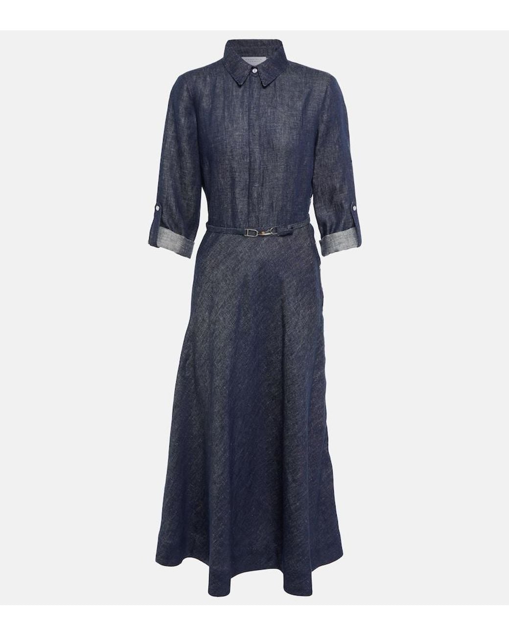 Gabriela Hearst Blue Marley Denim Midi Dress