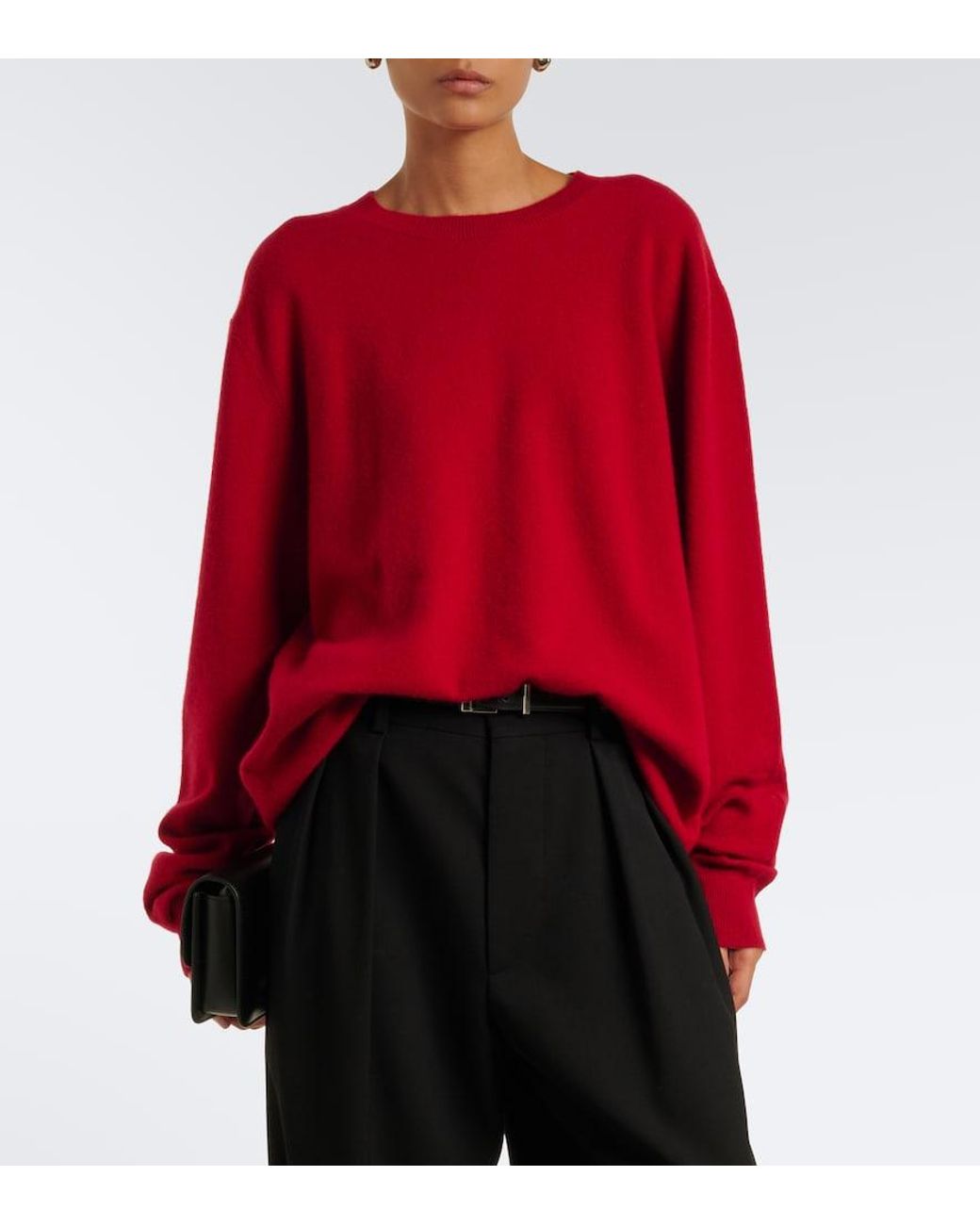 Extreme Cashmere Red N°358 Mister Cashmere-Blend Sweater