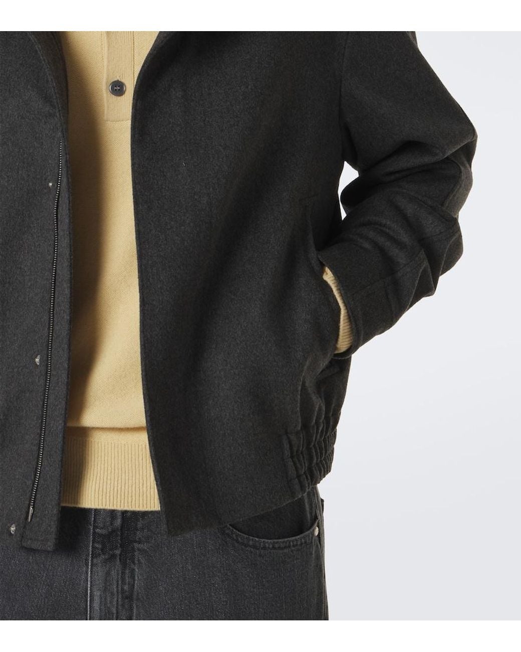 Lardini Gray Virgin Wool Jacket for men