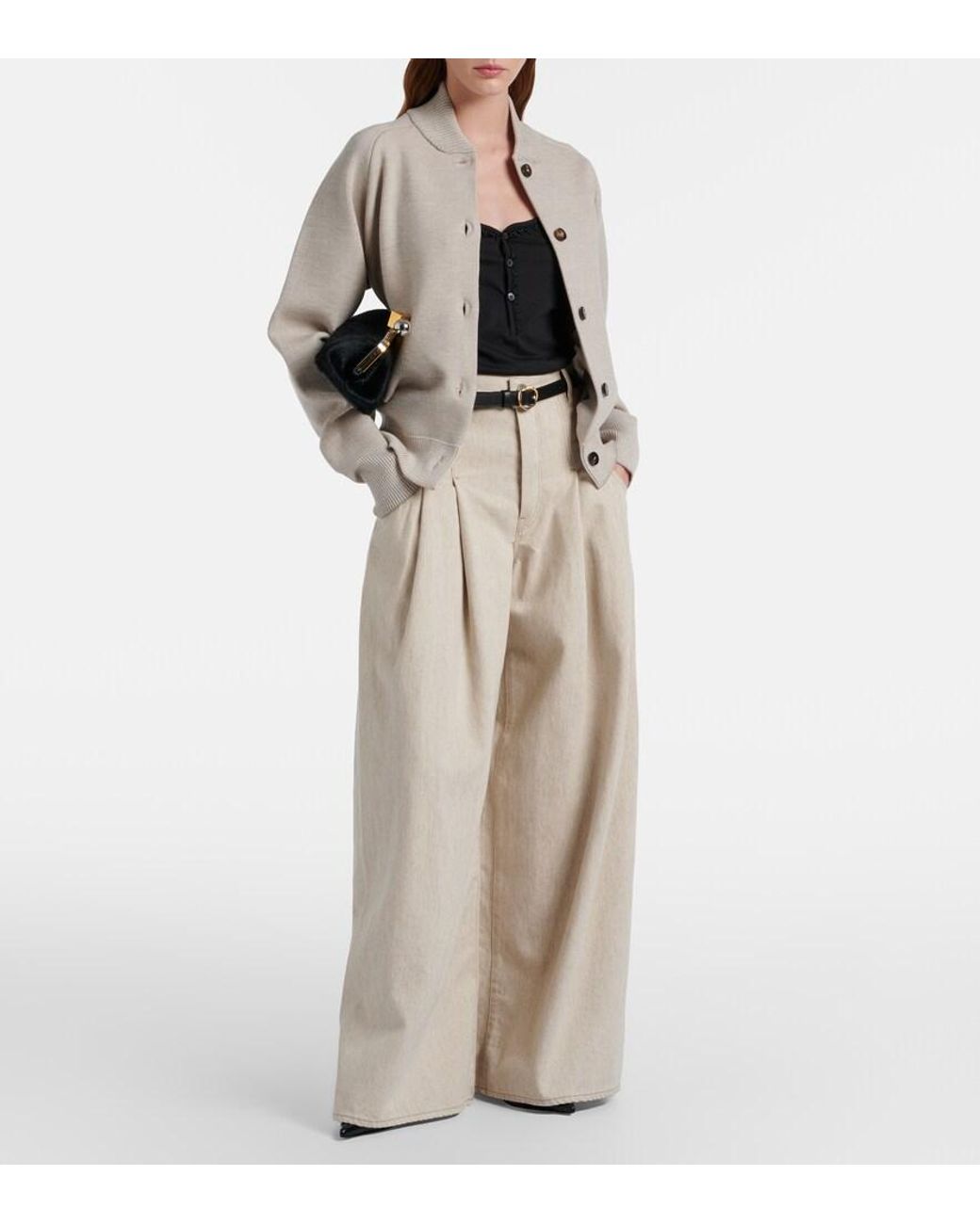 Jacquemus Natural Lavande Wool-Blend Cardigan