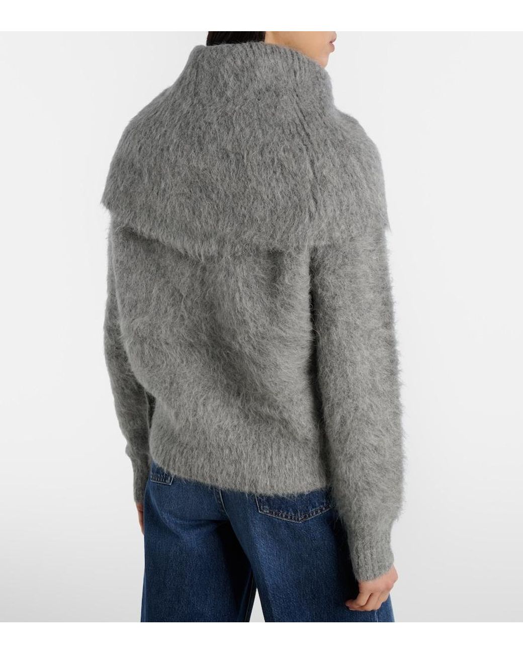 Totême Gray Alpaca-Blend Sweater