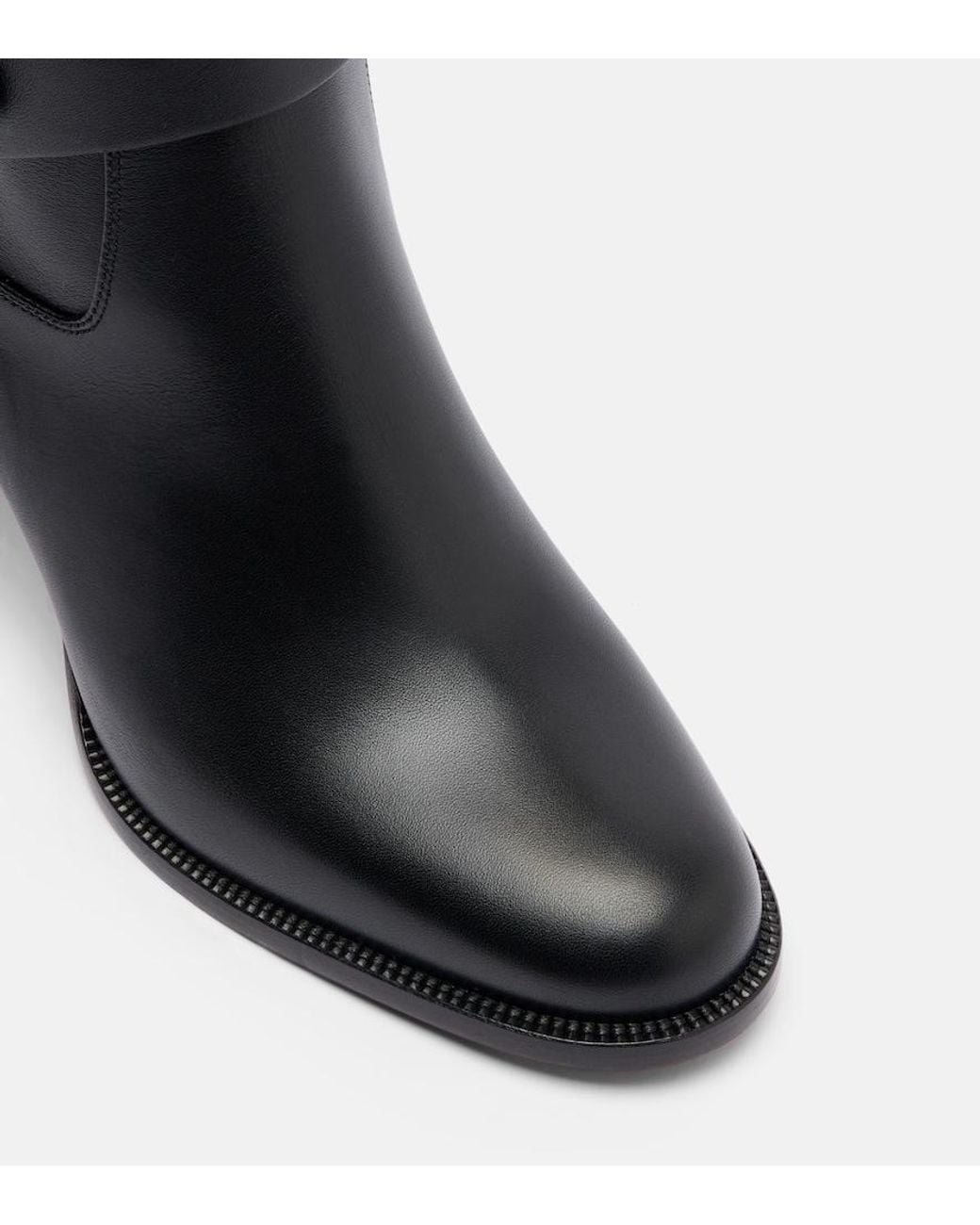 Christian Louboutin Black Dianouchette Botta 70 Leather Heeled Boots
