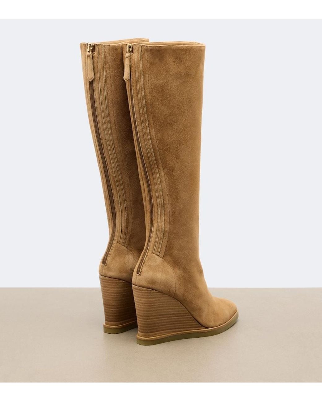 Aquazzura Brown Saint Honore Suede Knee-High Boots