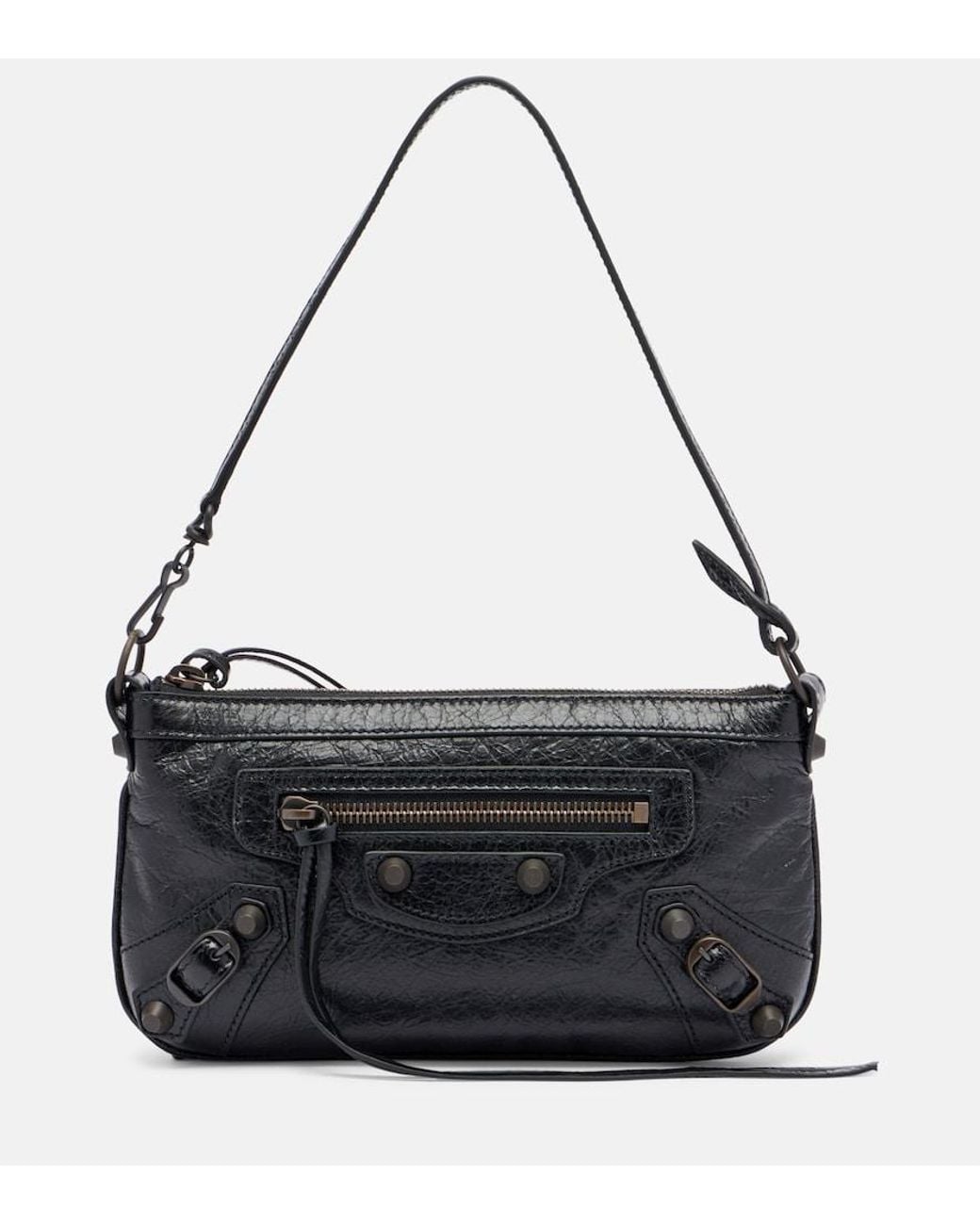 Balenciaga Black Le City Leather Shoulder Bag