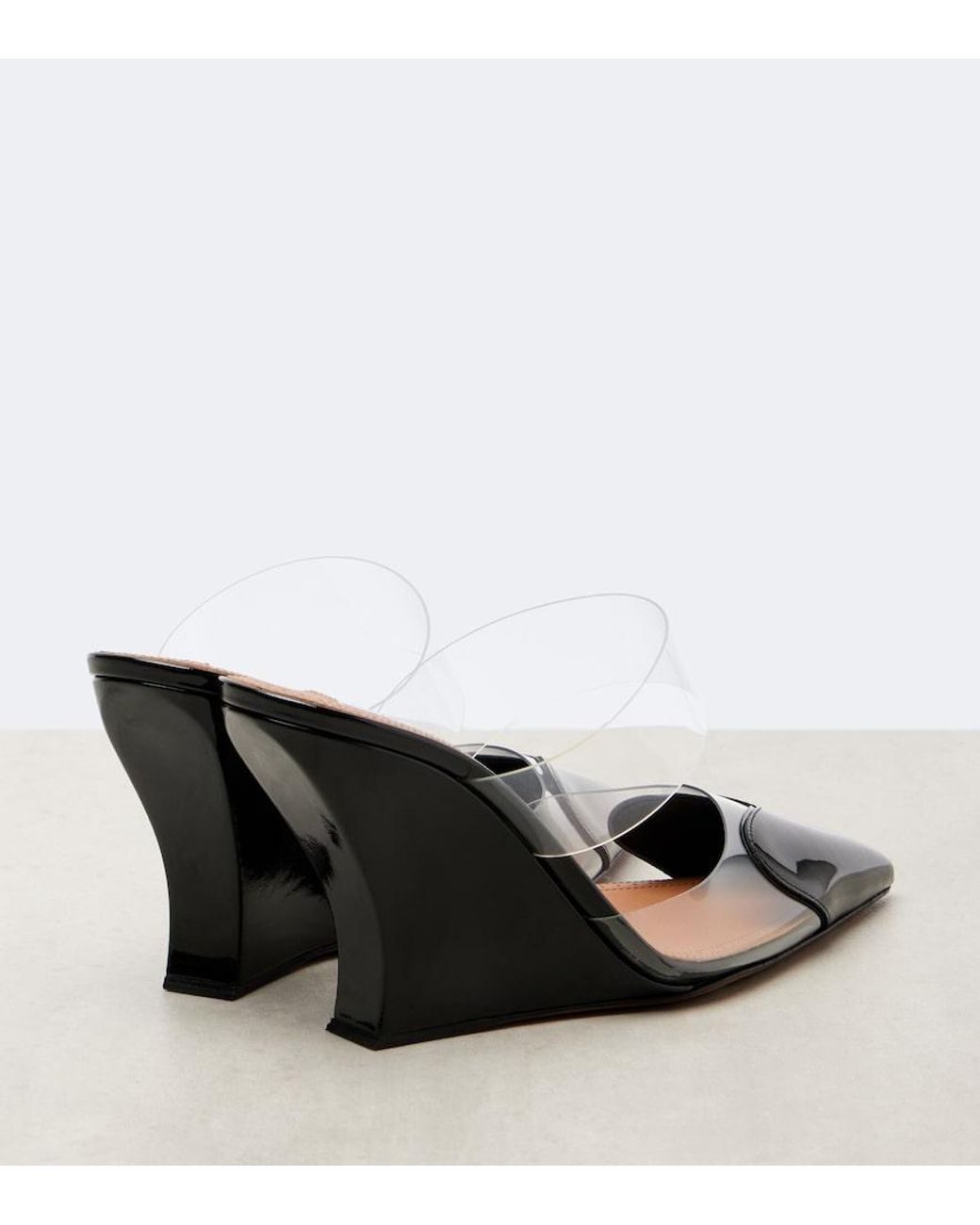 Alaïa Brown Le Cour 90 Pu And Leather Wedge Mules