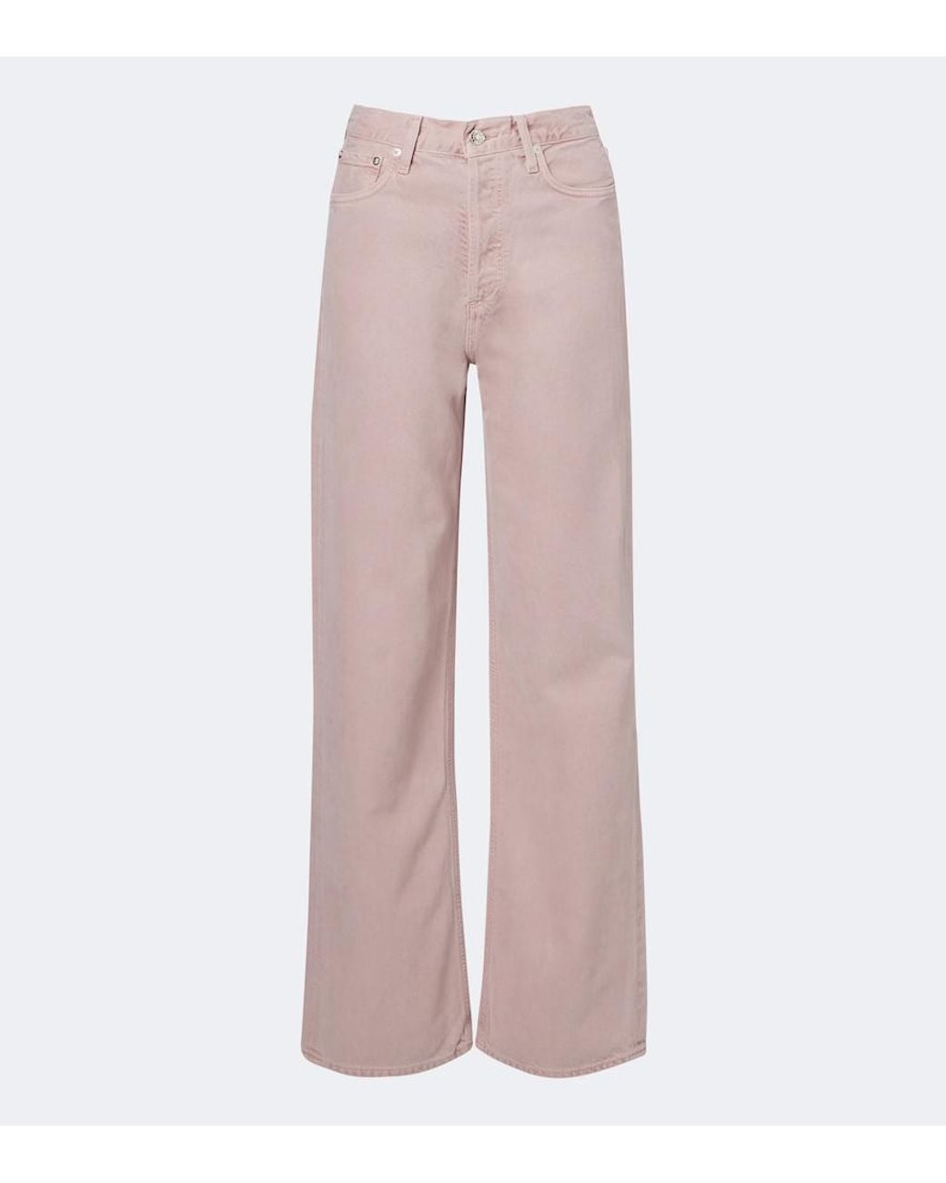Agolde Pink Ren Wide-Leg Jeans