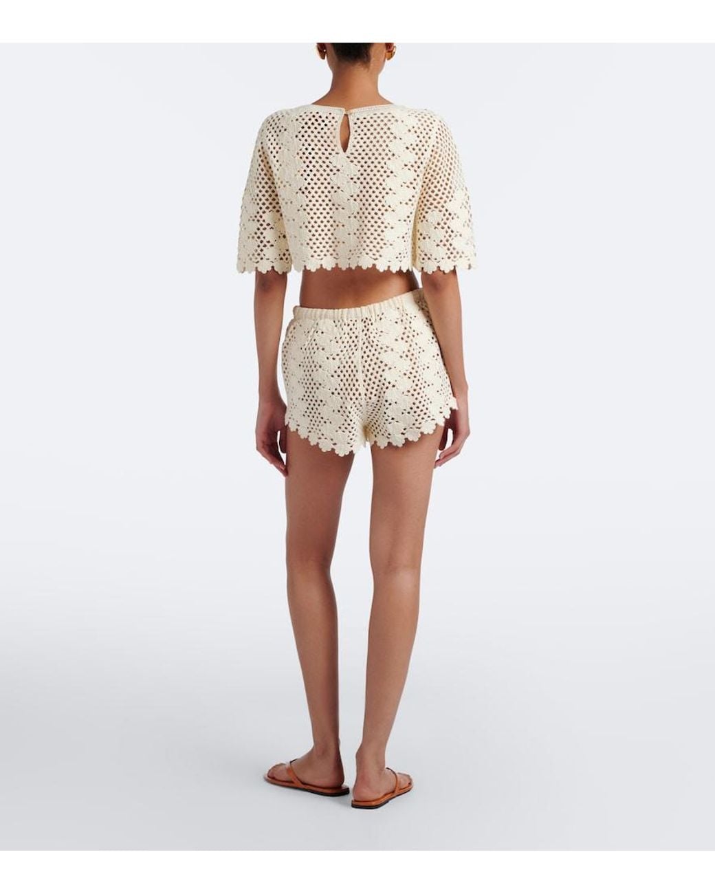 Posse Natural Saskia Crochet Shorts