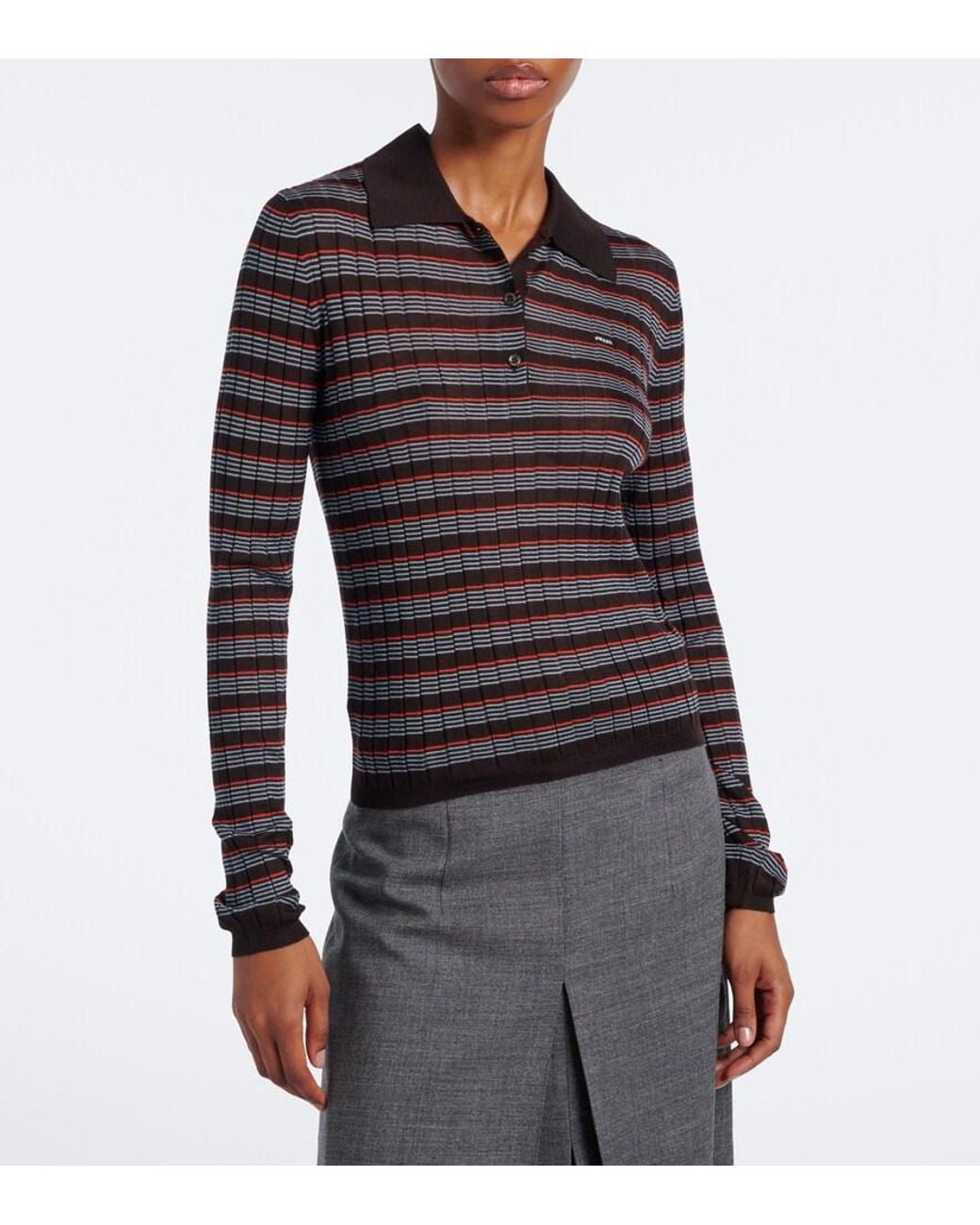 Pullover Polo di Prada in Black