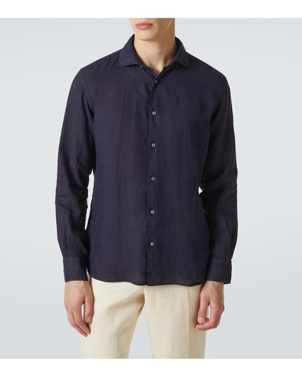 Camicia di Thom Sweeney in Blue da Uomo