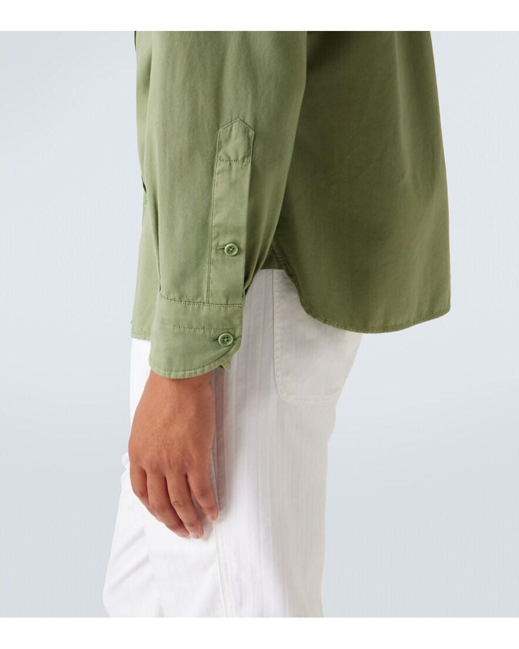 Tom Ford Green Cotton And Silk Shirt for men
