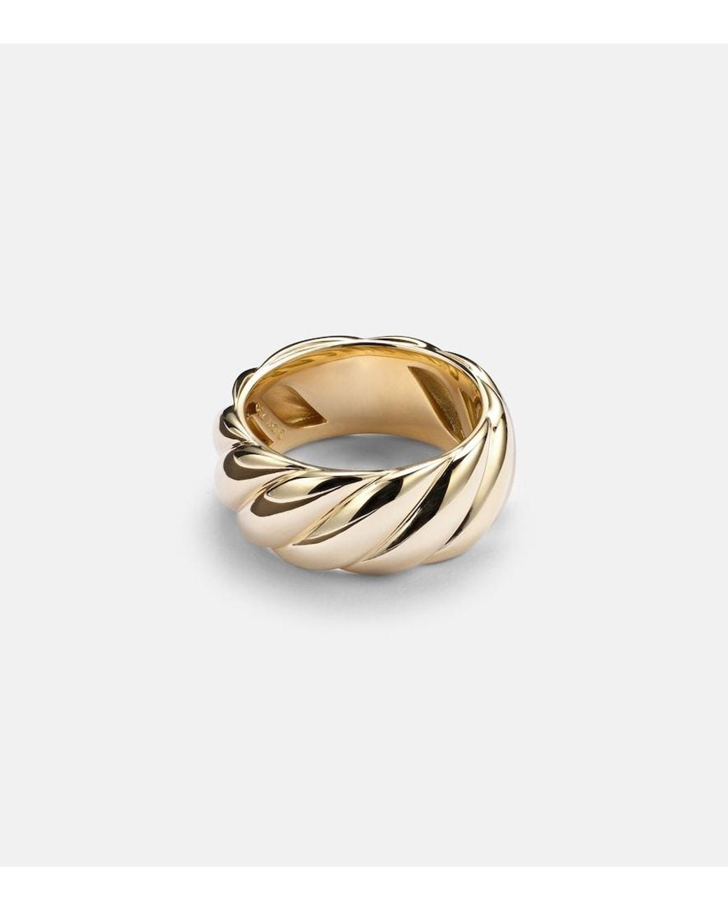 David Yurman White Sculpted Cable 18Kt Ring