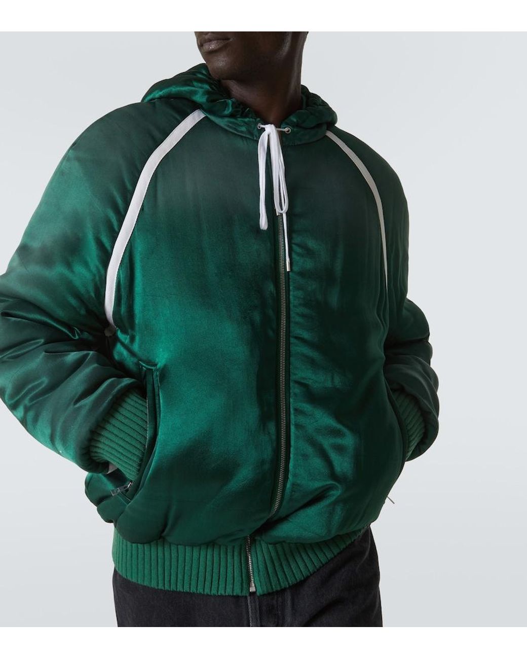 Loewe Green Satin Tracksuit Jacket for men