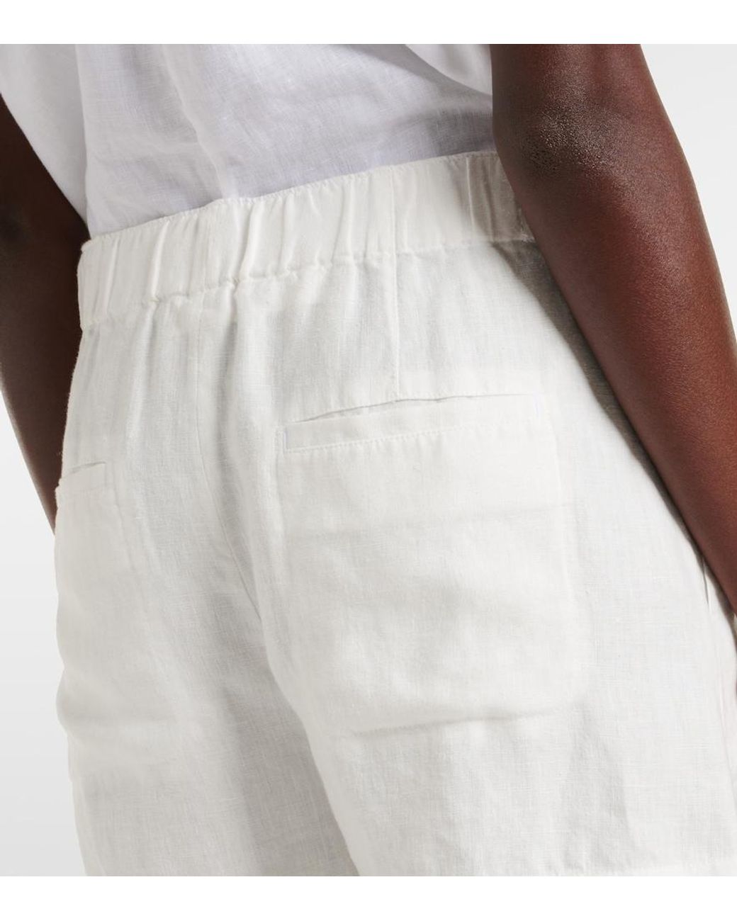 Vince White Hemp Bermuda Shorts