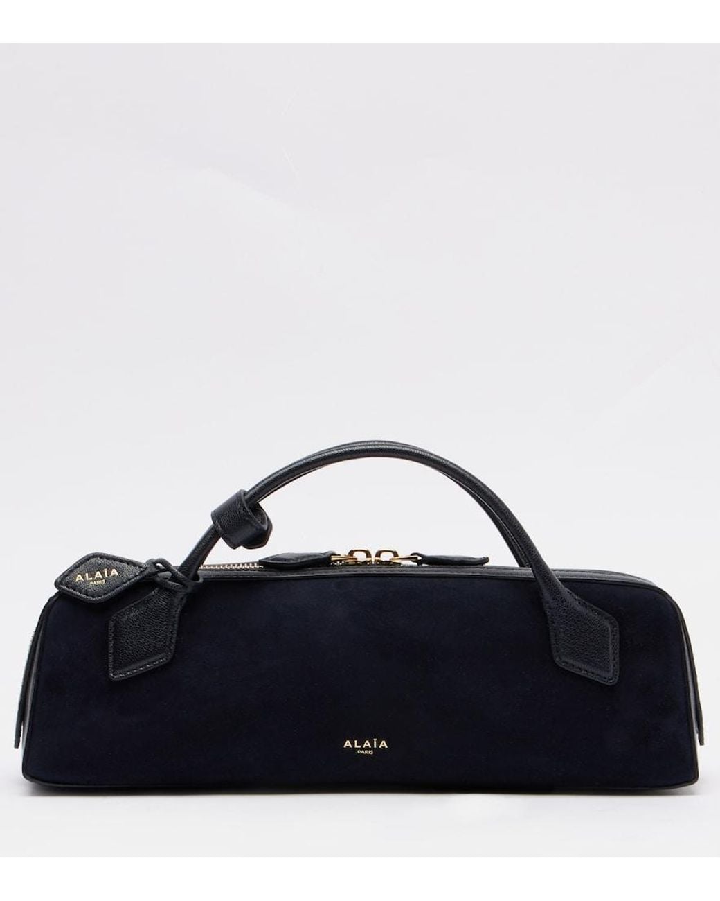 Alaïa Black Le Teckel Small Suede Clutch