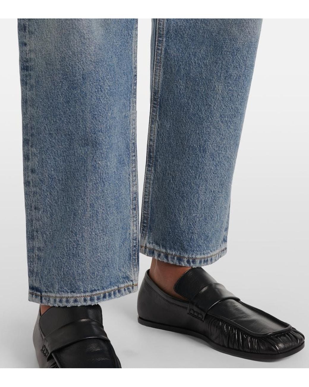 Agolde Blue 90S Mid-Rise Straight Jeans