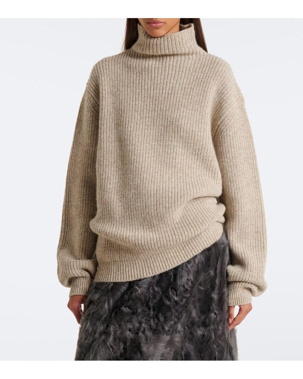 Lemaire Natural Alpaca And Yak Turtleneck Sweater