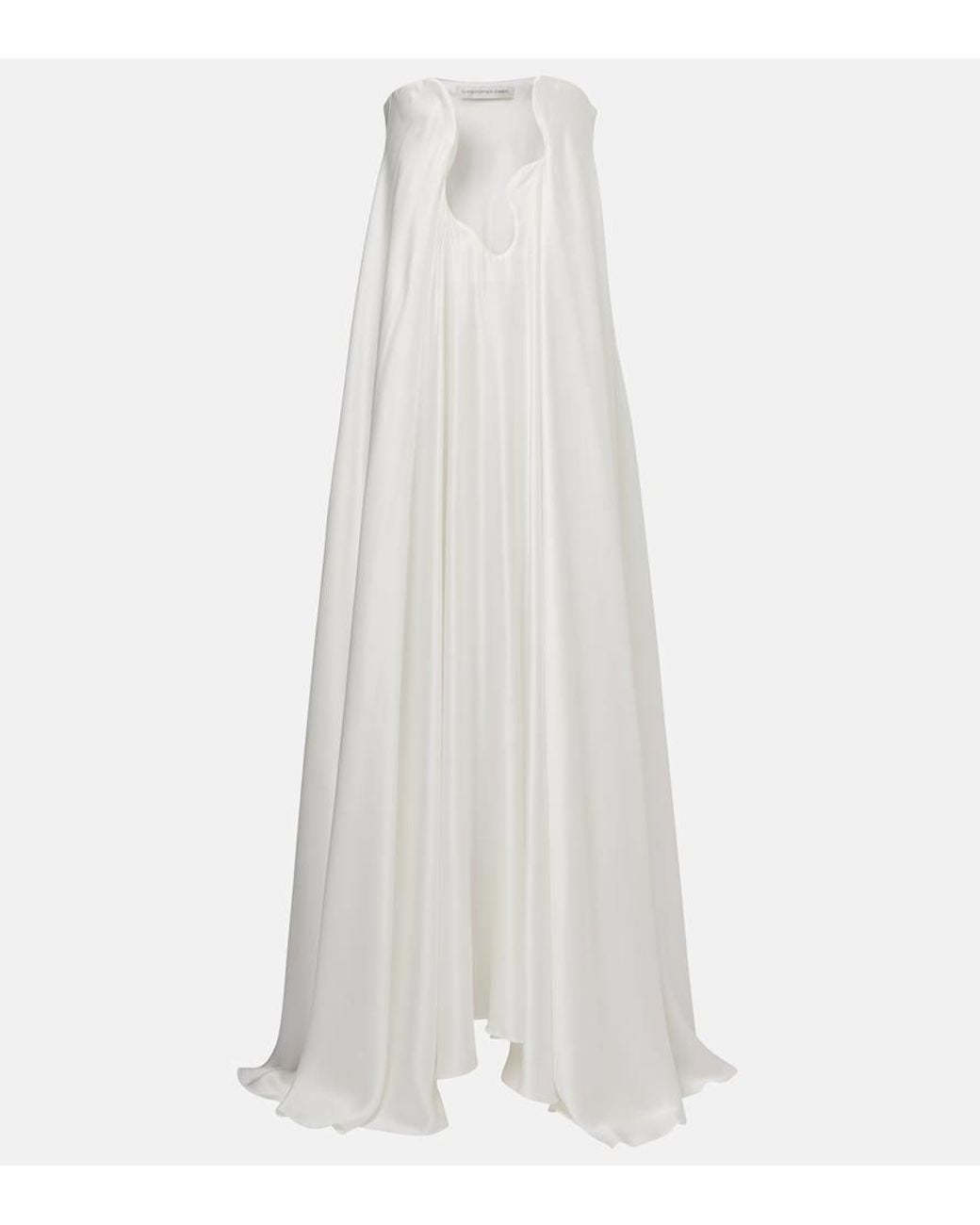 Christopher Esber White Salacia Silk Maxi Dress