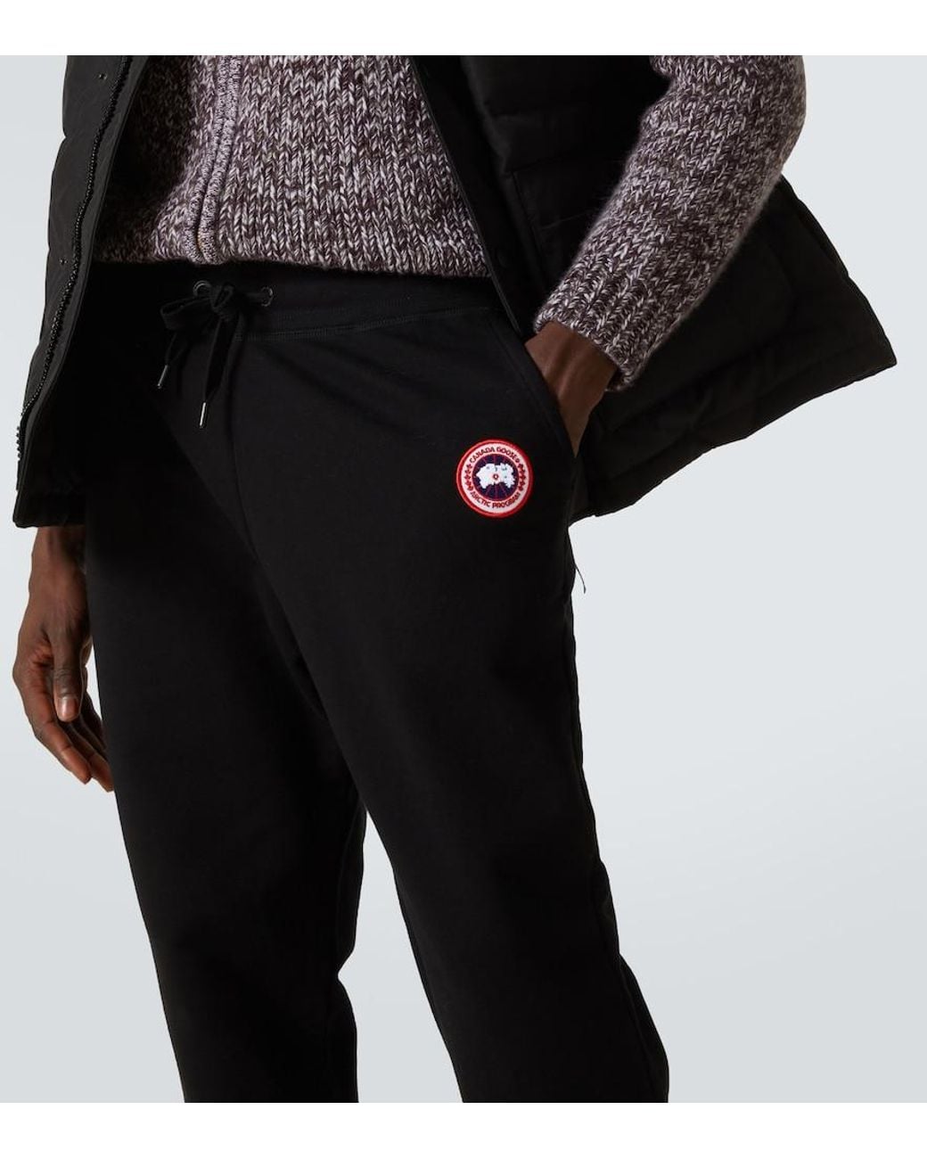 Canada Goose Black Huron Cotton Sweatpants for men